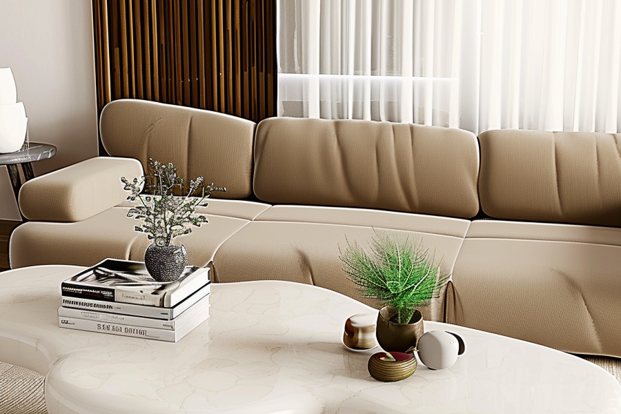 Cloud-Shaped Coffee Table